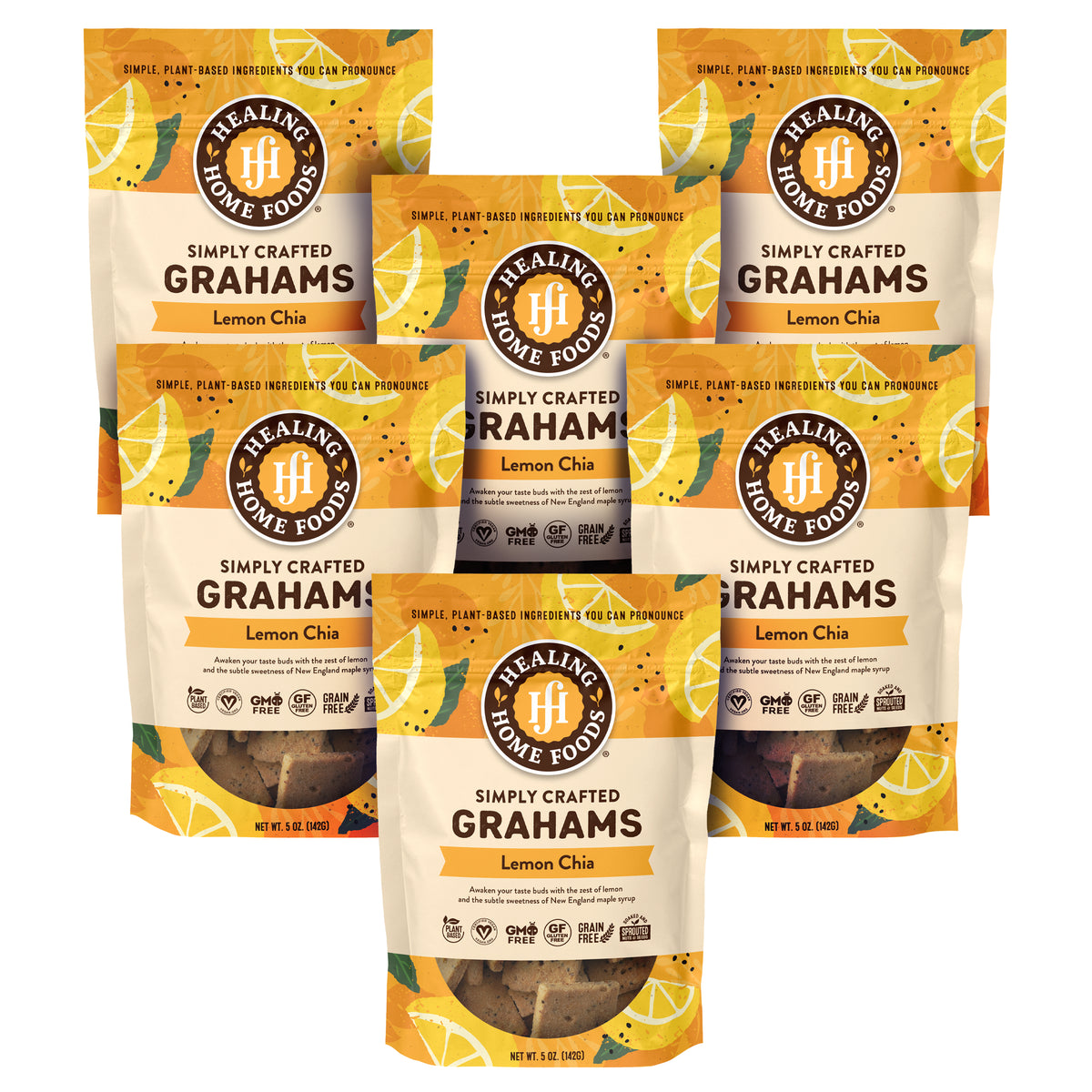 Baked Lemon Chia Grahams